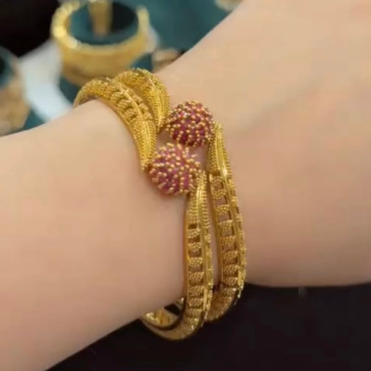 South Indian Bangles | Gold Plated