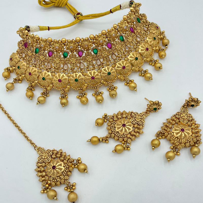 Indian Rajwadi Collar Set